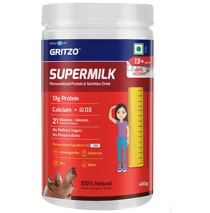 Gritzo Super Milk Girl Height+ for 13+ Years Double Chocolate Buy jar