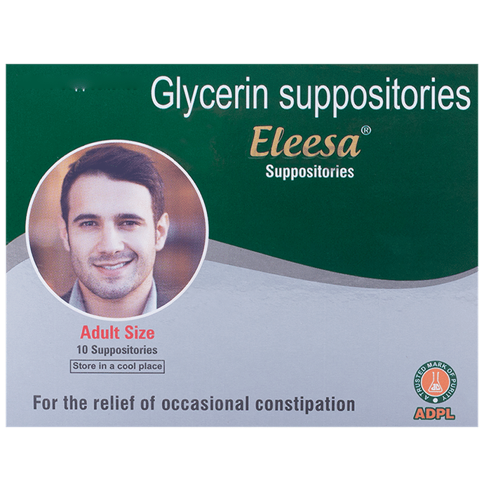 Eleesa Glycerin Adult Size Suppository for Constipation Relief