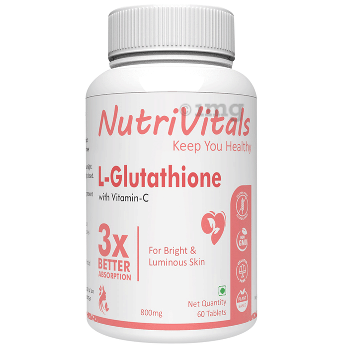 NutriVitals L-Glutathione with Vitamin-C Tablet