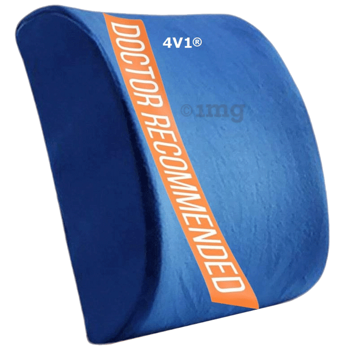 4V1 BKR11 Orthopedic Lumbar Support Pillow Standard Blue