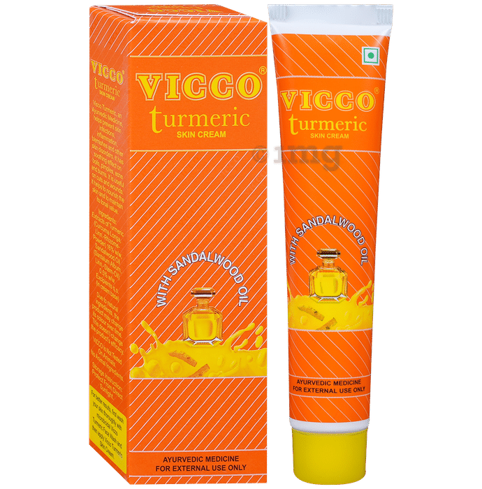 Vicco Turmeric Skin Cream with Sandalwood Oil | Ayurvedic Face Care