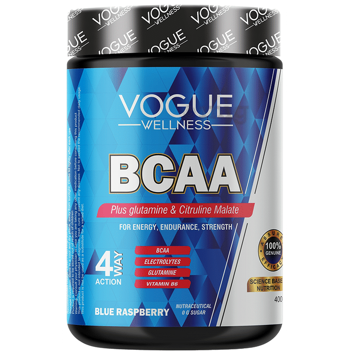 Vogue Wellness BCAA Powder (400gm Each) Blue Raspberry