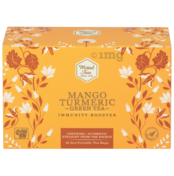 Mittal Teas Mango Turmeric Green Tea Bags (20 Each)