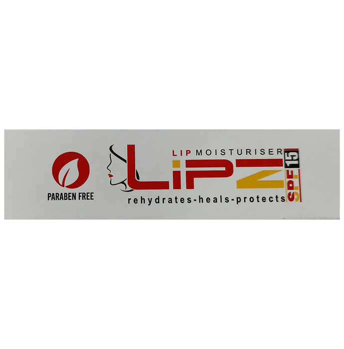 Lipz Lip Moisturiser Paraben Free and SPF 15
