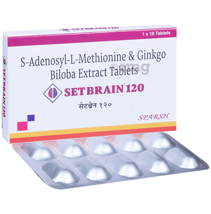 Setbrain 120 Tablet with S-Adenosyl-L-Methionine & Ginkgo Biloba Extract