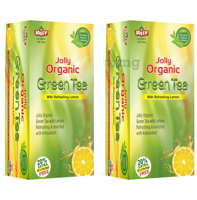 Jolly Organic Green Tea Bag (24 Each) with Refreshing Lemon