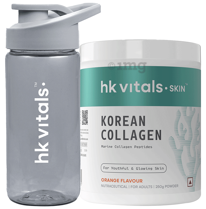 HK Vitals Skin Korean Collagen Powder Orange with Sipper Free