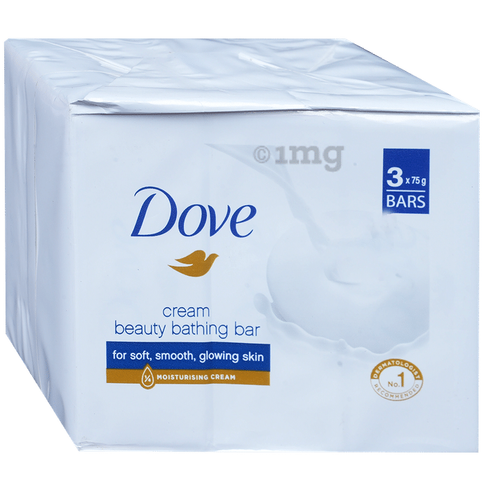 Dove Cream Beauty Bathing Bar (75gm Each)