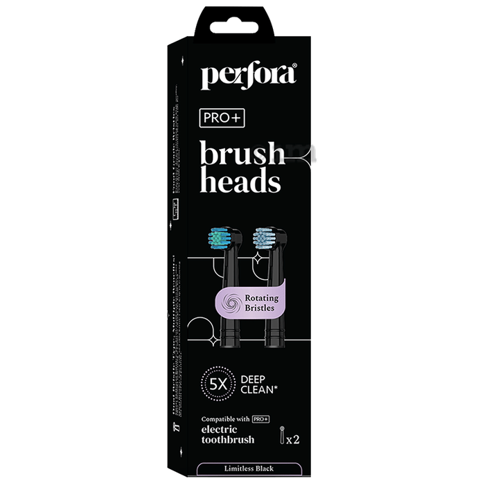 Perfora Pro+ Brush Heads with Rotating Bristles Limitless Black