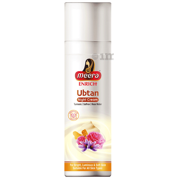 Meera Enrich Ubtan Night Cream Turmeric Saffron & Rose Water Buy