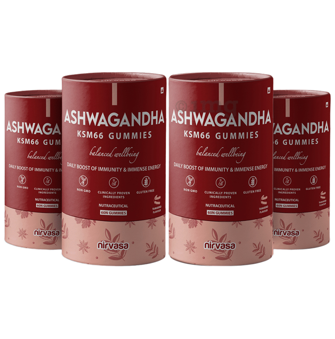 Nirvasa Ashwagandha KSM66 Gummies (60 Each)