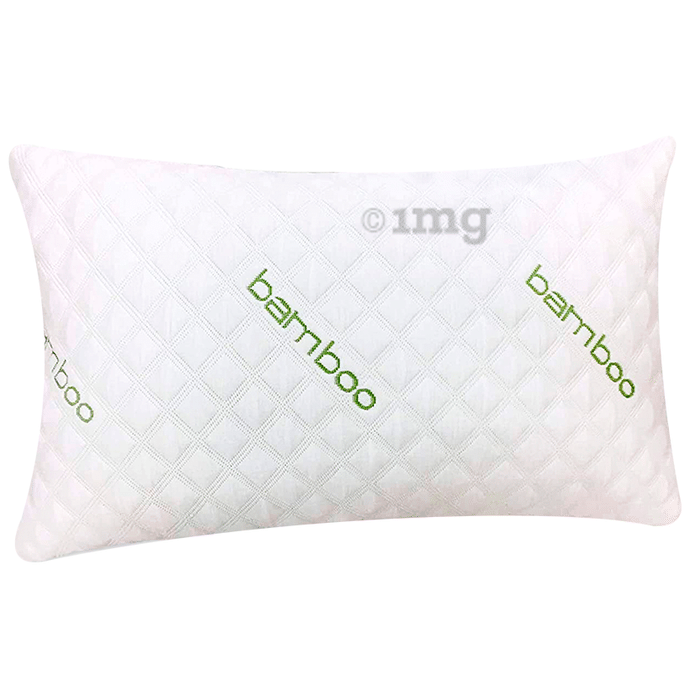 Sleepsia Supersoft Kids Ultra Supportive Toddler Pillow Green & White