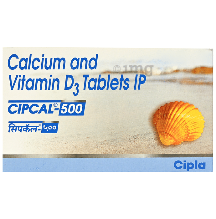 Cipcal Cipcal 500 Tablet from Cipla | Source of Calcium & Vitamin D | For Bone, Joint and Muscle Care