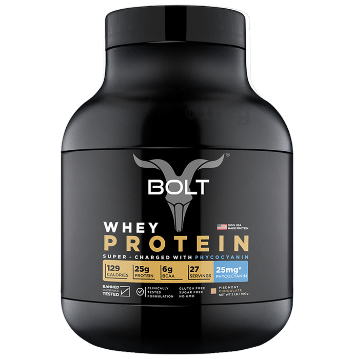 Bolt Whey Protein for Muscle Growth & Lean Muscle Mass | Flavour Powder Piedmont Chocolate