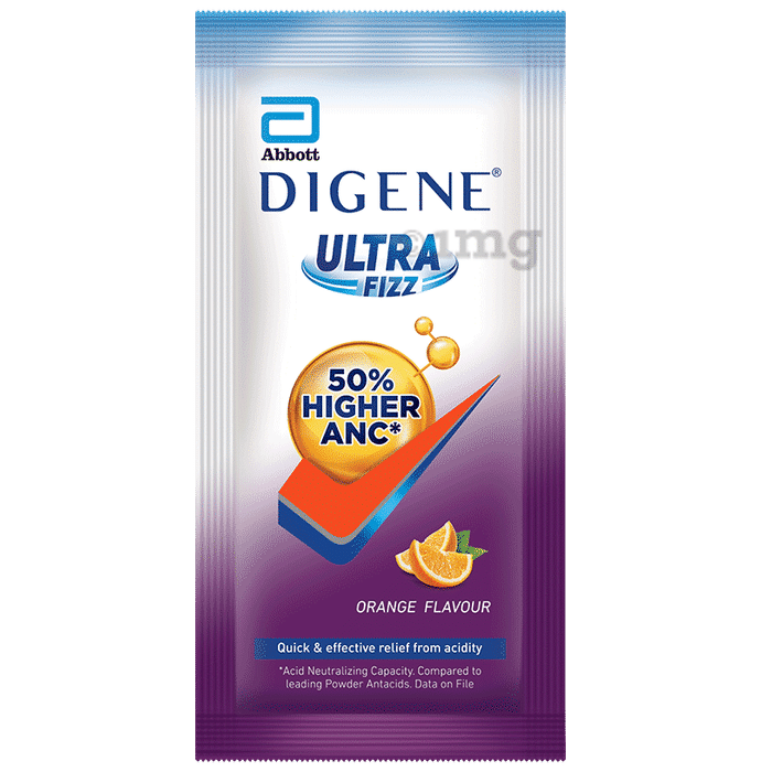 Digene Ultra Fizz Powder | For Quick & Effective Relief From Acidity | Flavour Orange