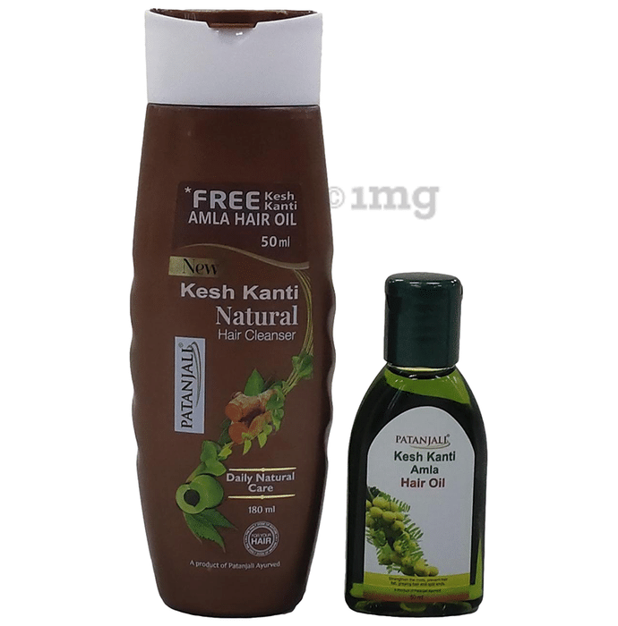 Patanjali Ayurveda Kesh Kanti Natural Hair Cleanser With Kesh Kanti Amla Hair Oil 50 ml Free