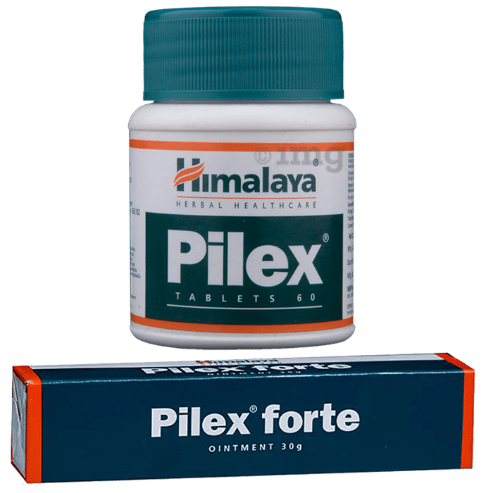Himalaya Combo Pack of Pilex Tablet & Pilex Forte Ointment