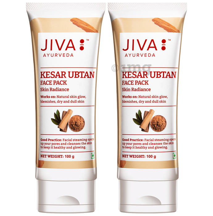 Jiva Ayurveda Kesar Ubtan Face Pack Skin Radiance (100gm Each)