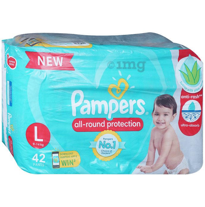Pampers Baby-Dry Pants Large Lotion with Aloe Vera