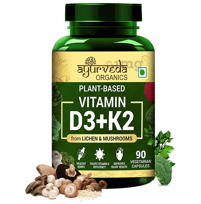 Ayurveda Organics PlantBased Vitamin D3+K2 Vegetarian Capsule Buy