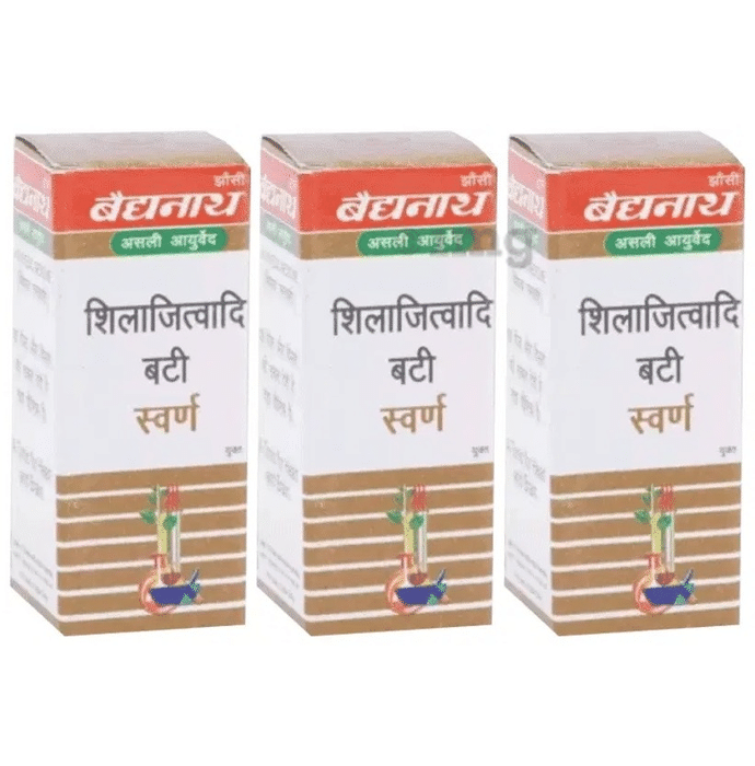 Baidyanath (Jhansi) Shilajitwadi Bati with Gold (10 Each)