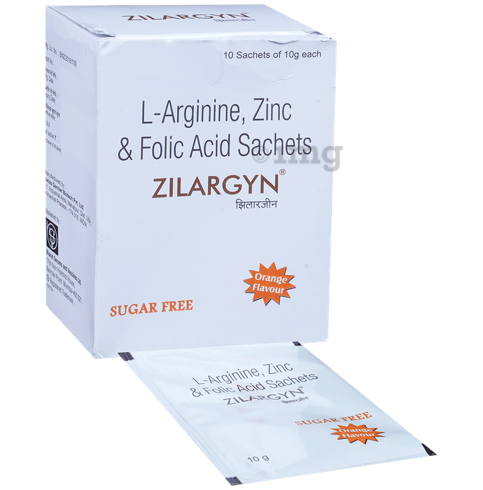 Zilargyn Sachet Orange Sugar Free Buy sachet of 10.0 gm Granules at