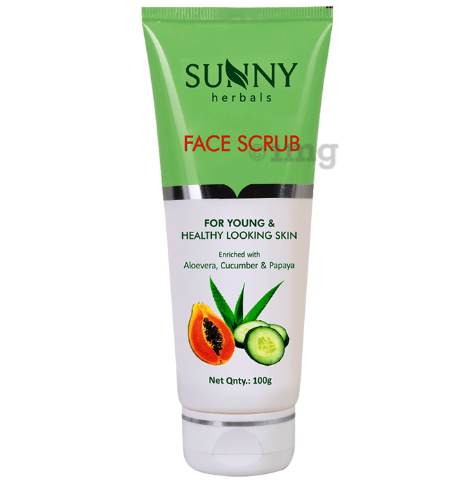 Sunny Herbals Face Scrub with Aloevera, Cucumber & Papaya
