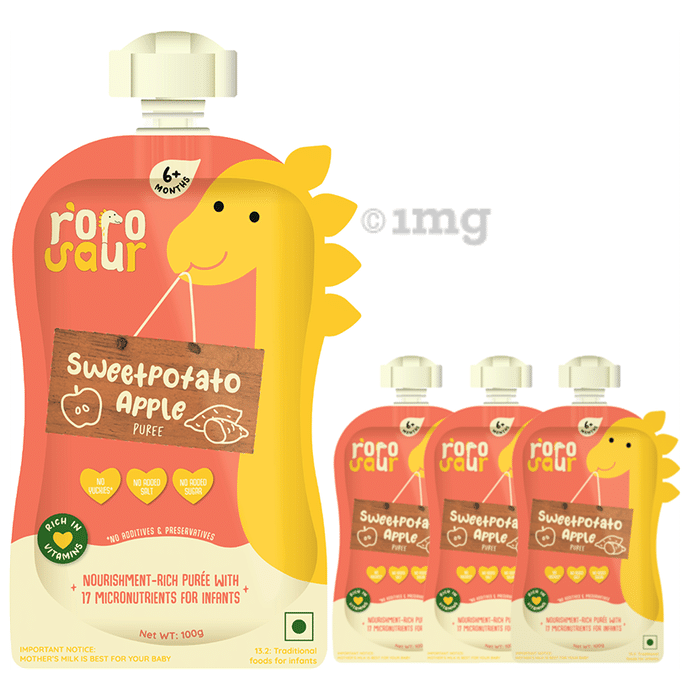 Roro Saur Nourishment-Rich Puree 6+ Months (100gm Each) Sweet Potato Apple