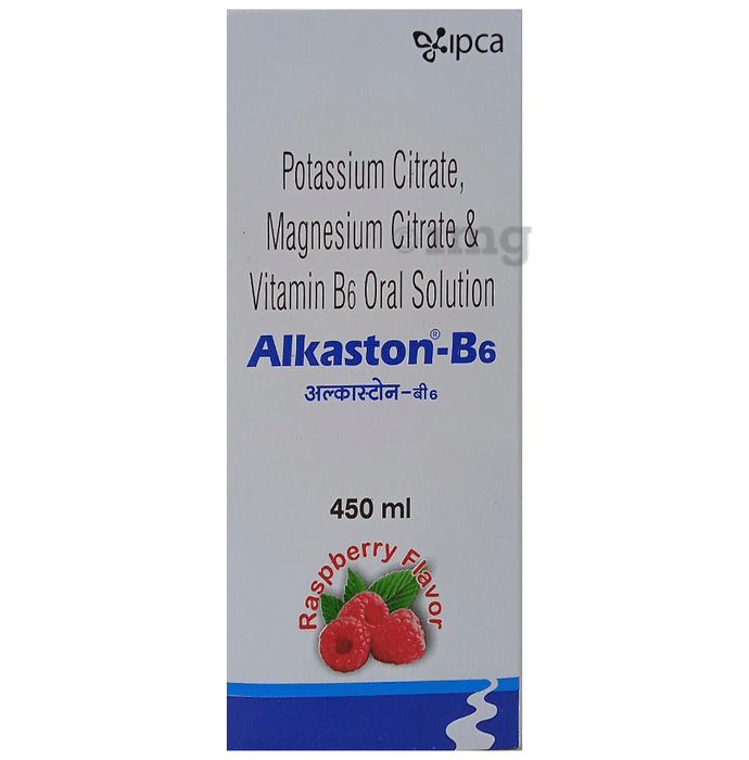Alkaston B-6 Oral Solution with Potassium, Magnesium & Vitamin B6 | Raspberry