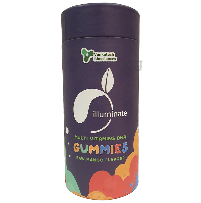 Illuminate Multivitamins DHA Gummies Raw Mango
