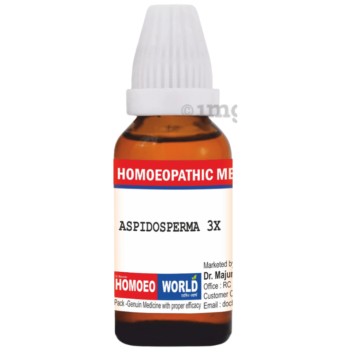 Dr. Majumder Homeo World Aspidosperma Dilution (30 ml Each) 3X
