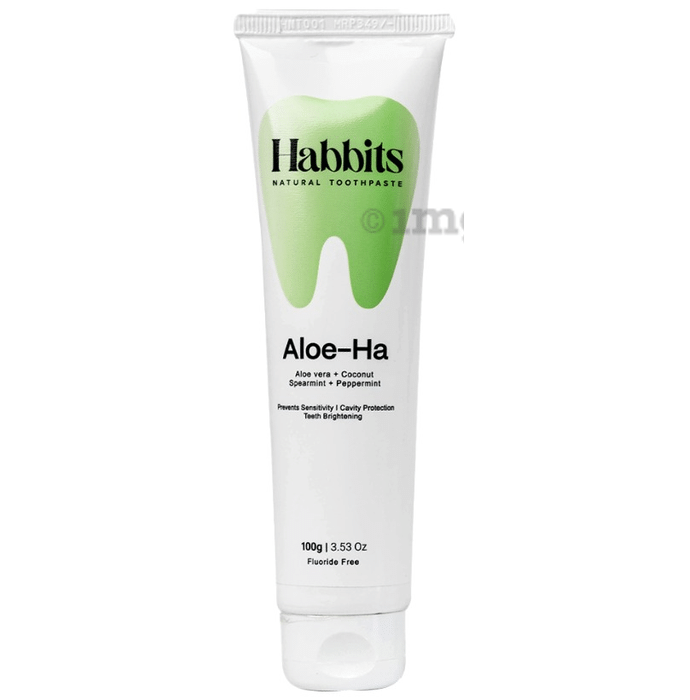 Habbits Natural Toothpaste (100gm Each) Aloe-Ha