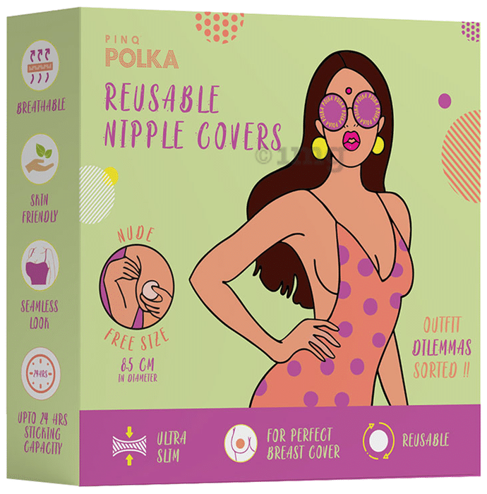 PINQ Polka Reusable Silicon Nipple Covers