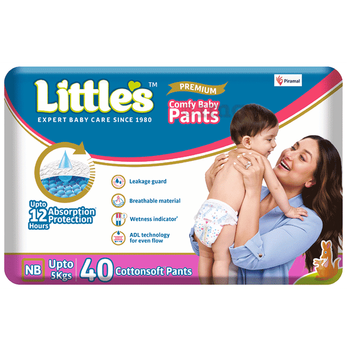 Little's Comfy Cottonsoft Baby Pants Diaper | Size New Born