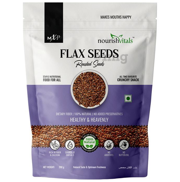 NourishVitals Flax Seeds Roasted