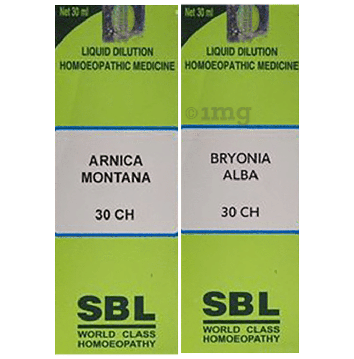 Combo Pack of SBL Bryonia Alba Dilution 30 CH & SBL Arnica Montana Dilution 30 CH (30ml Each)