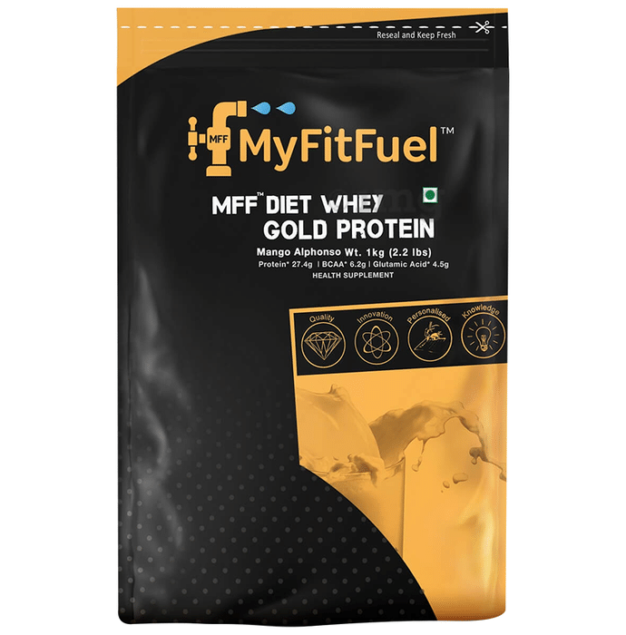 MyFitFuel Diet Whey Gold Protein Isolate Alphonso Mango