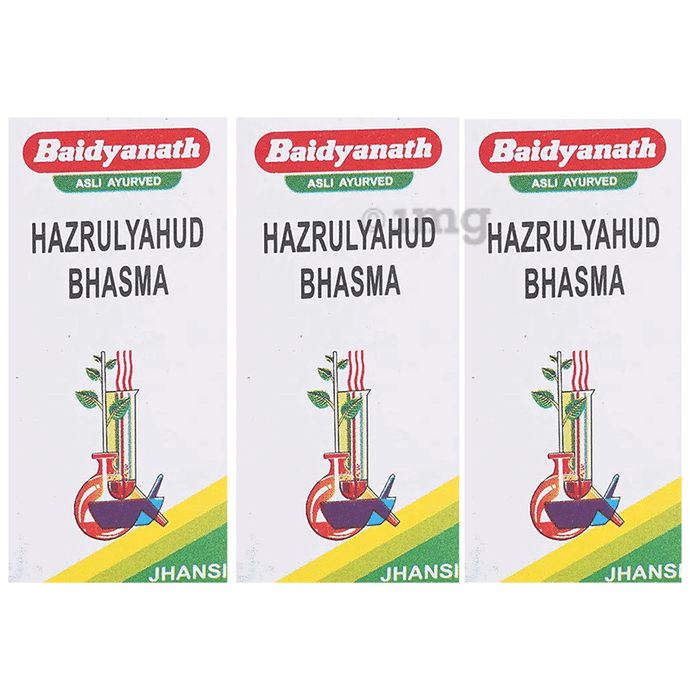 Baidyanath (Jhansi) Hazrulyahud Bhasma (10gm Each)