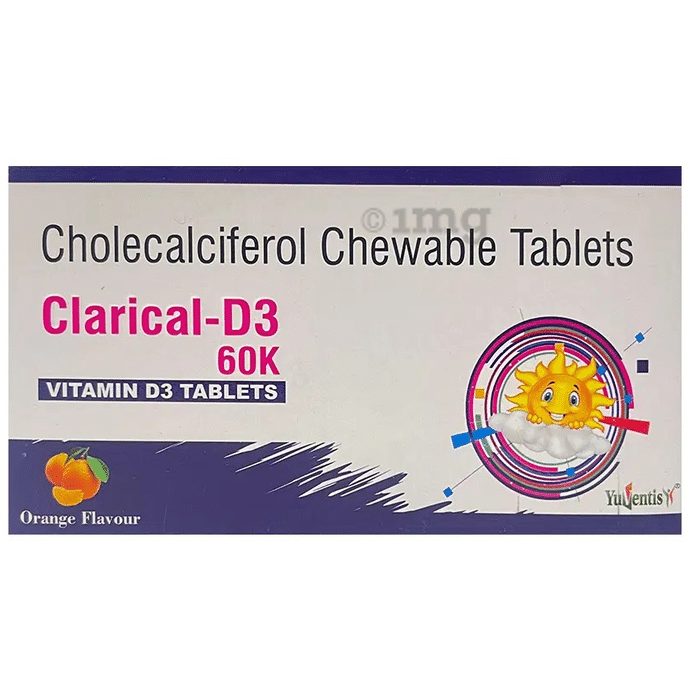 Clarical-D3 60K Chewable Tablet Orange