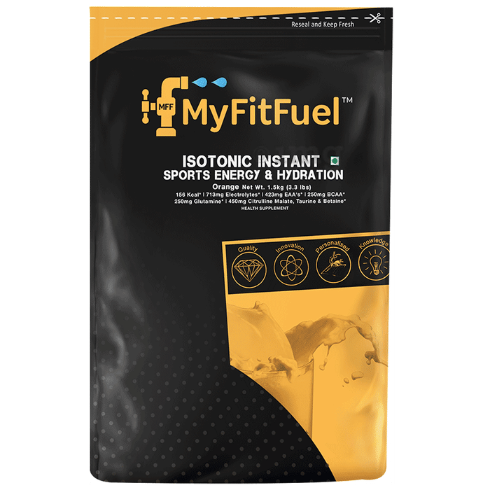 MyFitFuel Isotonic Instant Sports Energy Drink & Hydration Powder Orange