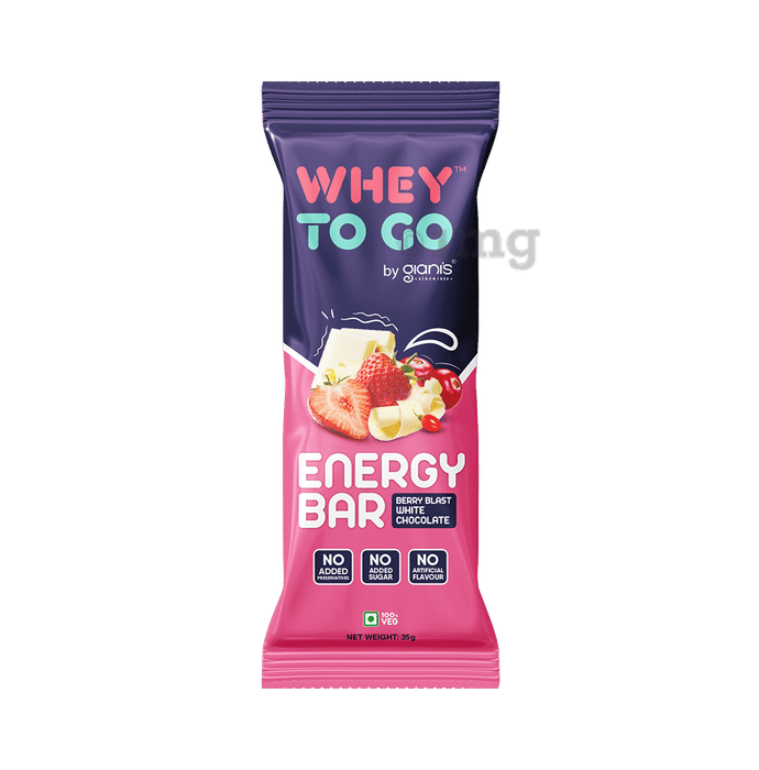 Whey To Go Energy Bar (35gm Each) Berry Blast White Chocolate