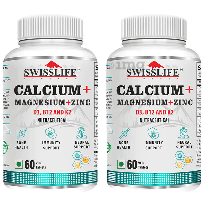 SWISSLIFE FOREVER Calcium+Magnesium+Zinc Veg Tablet (60 Each)