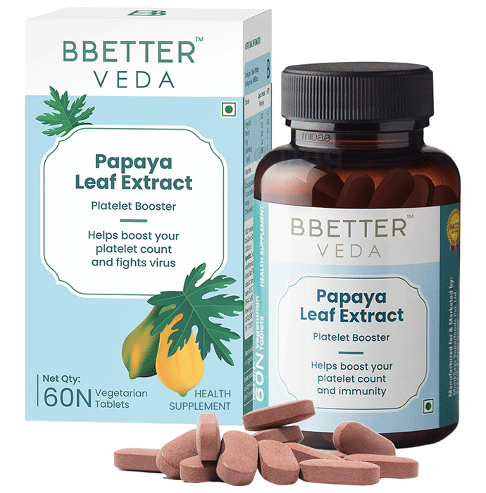 BBetter Veda Papaya Leaf Extract Vegetarian Tablet