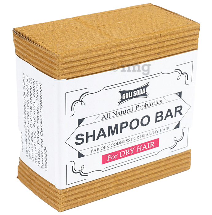 Goli Soda All Natural Probiotics Shampoo Bar (90gm Each) for Dry Hair
