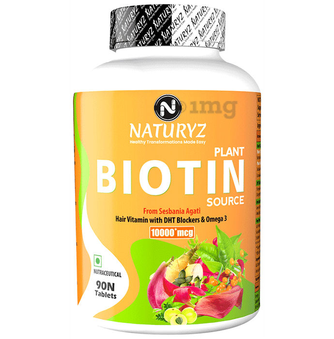 Naturyz 100% Plant Biotin DHT Blocker & Omega for Hair & Skin