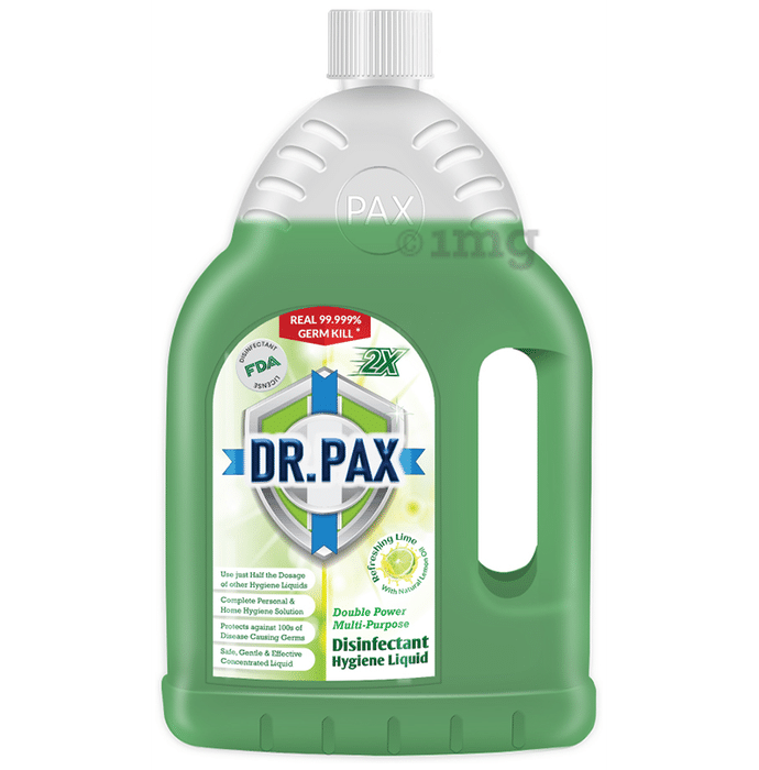 Dr. Pax Double Power Multi-Purpose Disinfectant Hygiene Liquid Sanitizer Refreshing Lime
