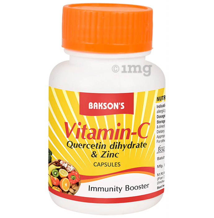Bakson's Vitamin-C Quercetin Dihydrate & Zinc Capsule Immunity Booster