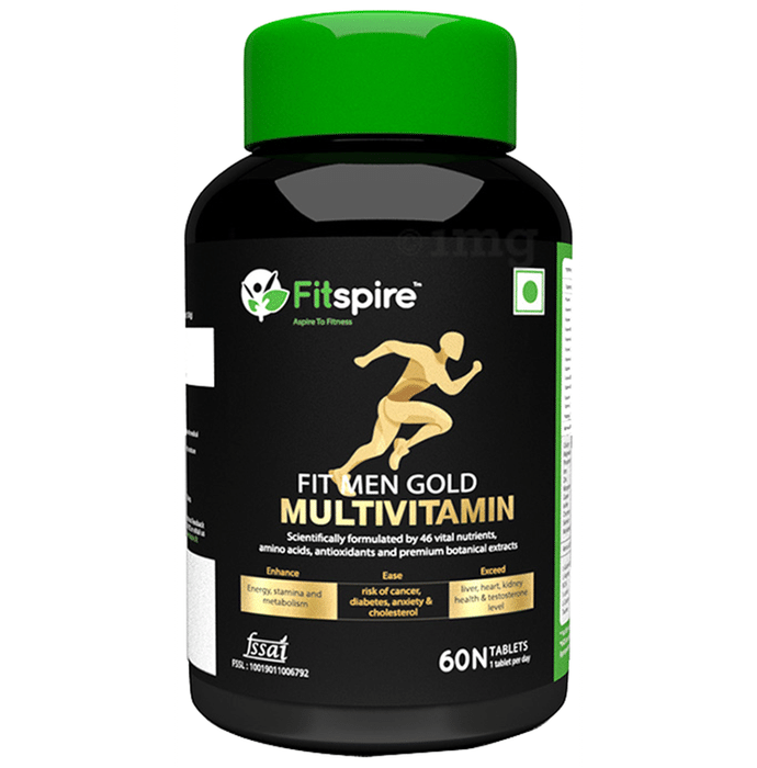 Fitspire Fit Men Gold Multivitamin 46 Vital Nutrient Tablet
