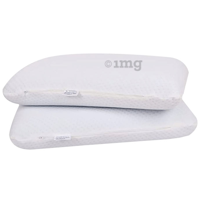 Sleepsia Memory Foam Pillow for Shoulder and Neck Pain White