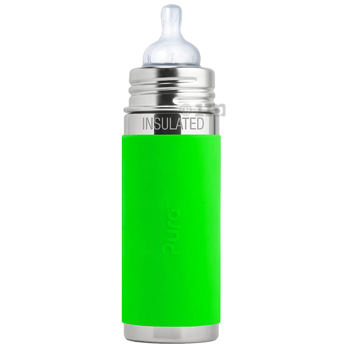 Pura Kiki Steel Feeding Bottle  Green
